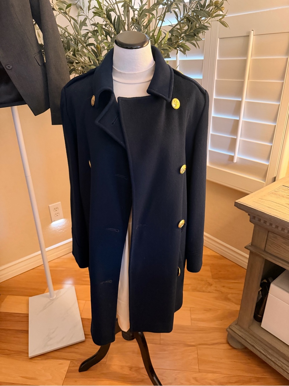 Classic Navy Double-Breasted Coat